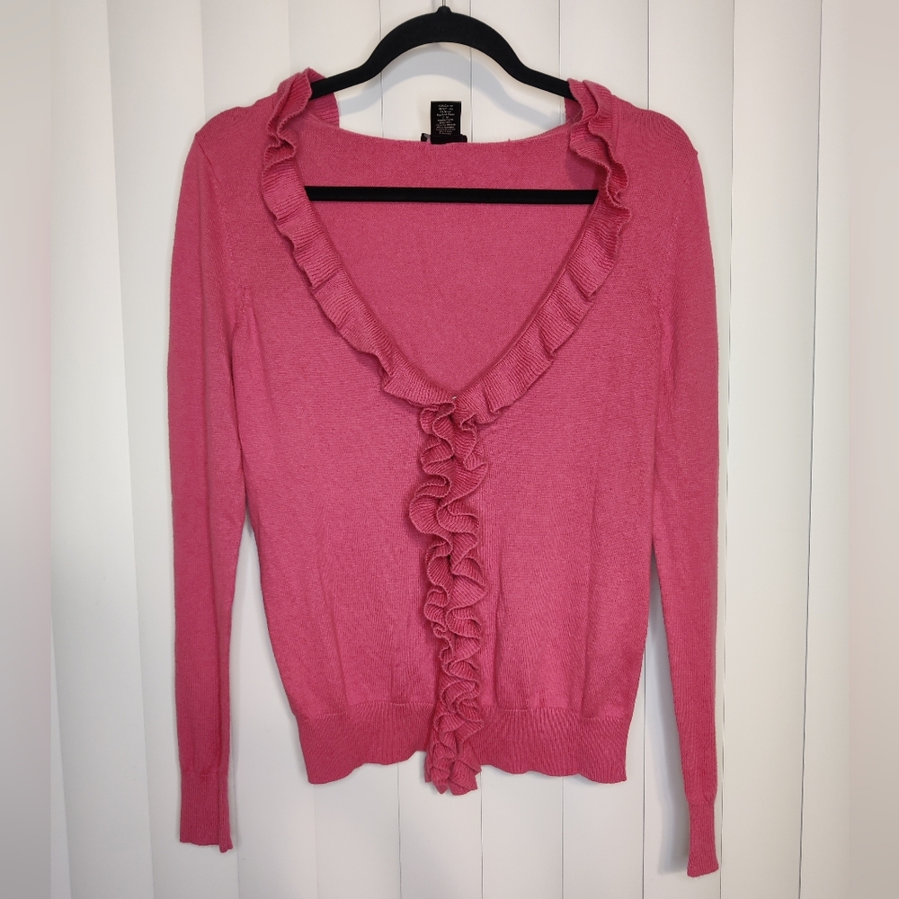 Ann Taylor Pink Knit Cardigan